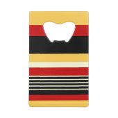 Gelbe, schwarze und rote Streifen Geldbeutel Flaschenöffner (Rückseite)