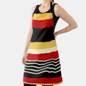 Gelbe, schwarze und rote Streifen Schürze (InSitu)