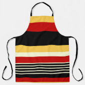 Gelbe, schwarze und rote Streifen Schürze (Vorderseite)