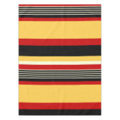 Gelbe, schwarze und rote Streifen Tischdecke (Vorderseite)