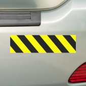 Gelbe schwarze warnende Streifen Autoaufkleber (On Car)