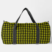 Gelbe schwarze Weave Muster Duffel Bag Duffle Bag (Vorderseite)