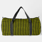 Gelbe schwarze Weave Muster Duffel Bag Duffle Bag (Rückseite)