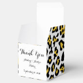 Gelbe schwarzleopard-Tierausdruck mit Monogramm Geschenkschachtel (Geöffnet)