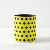 Gelbe Schwarzpolka-Punkte Tasse (Zentrum)