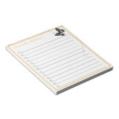 Gelbe Schwarzschmetterlinge im Flug Personalisiert Notizblock (angewinkelt)