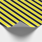 Gelbe, Schwarzweiss-Streifen Geschenkpapier (Ecke)