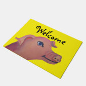 gelbe Schwein-Fußmatte Fußmatte (Schrägansicht)