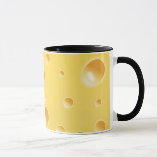 Gelbe Schweizer Käse-Beschaffenheit Tasse (Rechts)