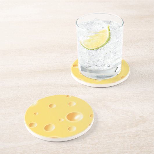 Gelbe Schweizer Käse-Beschaffenheit Untersetzer (Seite)