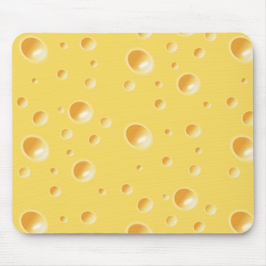 Gelbe Schweizer Käse Textur Mousepad (Vorne)