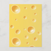 Gelbe Schweizer Käse Textur Postkarte (Vorderseite)