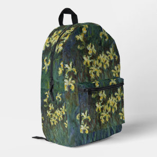 Gelbe Schwertlilien von Claude Monet, Vintage Fine Bedruckter Rucksack