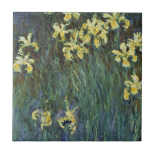 Gelbe Schwertlilien von Claude Monet, Vintage Fine Fliese