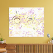 Gelbe Senfschnecken und trübe Orange Leinwanddruck (Insitu (Wohnzimmer))