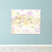 Gelbe Senfschnecken und trübe Orange Leinwanddruck (Insitu (Holzboden))