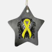 Gelbe Sensibilisierungskassette mit Flügeln Keramik Ornament (Rechts)