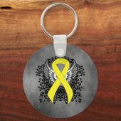 Gelbe Sensibilisierungskassette mit Flügeln Schlüsselanhänger (Vorderseite)