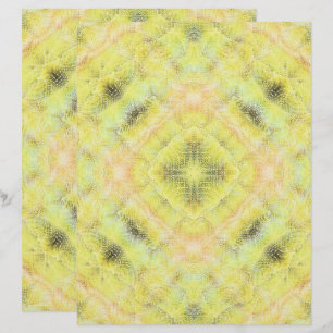 Gelbe Serene Gardens Scrapbook Papier 2-seitige Se