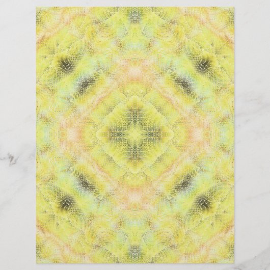 Gelbe Serene Gärten Bulk Scrapbook Papier Seiten (Vorne)