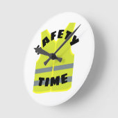 Gelbe Sicherheitsweste, benutzerdefinierte Wanduhr (Winkel)