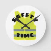 Gelbe Sicherheitsweste, benutzerdefinierte Wanduhr (Vorderseite)