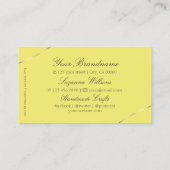 Gelbe Silberdekor mit glänzenden Diamanten und Log Visitenkarte (Rückseite)