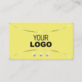 Gelbe Silberdekor mit glänzenden Diamanten und Log Visitenkarte (Vorderseite)