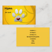 Gelbe Silberpfeife Herzklosett Visitenkarte (Vorne/Hinten)