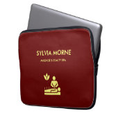 Gelbe Silhouette des modernen Wellness-Centers Laptopschutzhülle (Vorderseite Links)