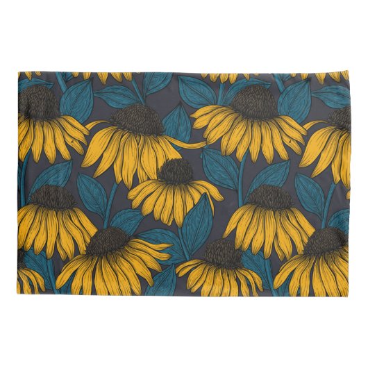 Gelbe Sitzbänke in dunkelblau Kissenbezug (Rückseite-Links)