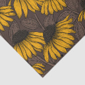 Gelbe Sitzmöbel in dunkelbrauner Farbe Seidenpapier (Ausschnitt)