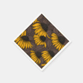 Gelbe Sitzmöbel in dunkelbrauner Farbe Serviette (Ecke)