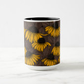 Gelbe Sitzmöbel in dunkelbrauner Farbe Tasse (Zentrum)