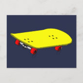 Gelbe Skateboard cool Postkarte (Vorderseite)