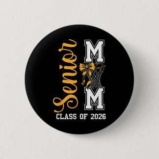 Gelbe Sketll-Bow Senior-Mom Cl von 2026 Abschluss Button