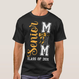 Gelbe Sketll-Bow Senior Mom Cl von 2026 Abschluss T-Shirt