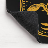 Gelbe Skorpion Astrologie Zodiac Sign Skorpio Mousepad (Ecke)
