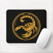 Gelbe Skorpion Astrologie Zodiac Sign Skorpio Mousepad (Mit Mouse)