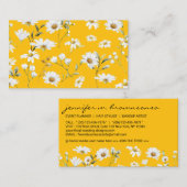 Gelbe Skriptsignatur Daisy Visitenkarte (Vorne/Hinten)