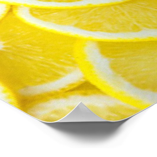 Gelbe Slice Lemons Poster (Ecke)