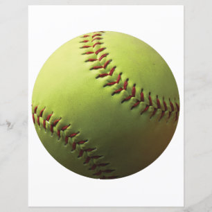 Gelbe Softball-Blank-Cutout