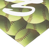 Gelbe Softball-Fahne Kurzer Tischläufer (Ecke)