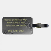 Gelbe Softball-Gewohnheit Gepäckanhänger (Rückseite horizontal)