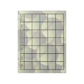 Gelbe Softball-Multiball-Kalender-Blank Notizblock (Rotiert)