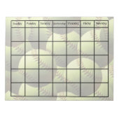 Gelbe Softball-Multiball-Kalender-Blank Notizblock (Vorderseite)