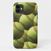 Gelbe Softball-Tapete Case-Mate iPhone Hülle (Rückseite)