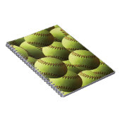 Gelbe Softball-Tapete Notizblock (Rechte Seite)