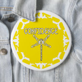 Gelbe Solar Plexus Chakra Libelle weißer Hintergru Button (Beispiel)