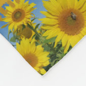 Gelbe Sommer-Blume Deckenkollage Fleecedecke (Ecke)